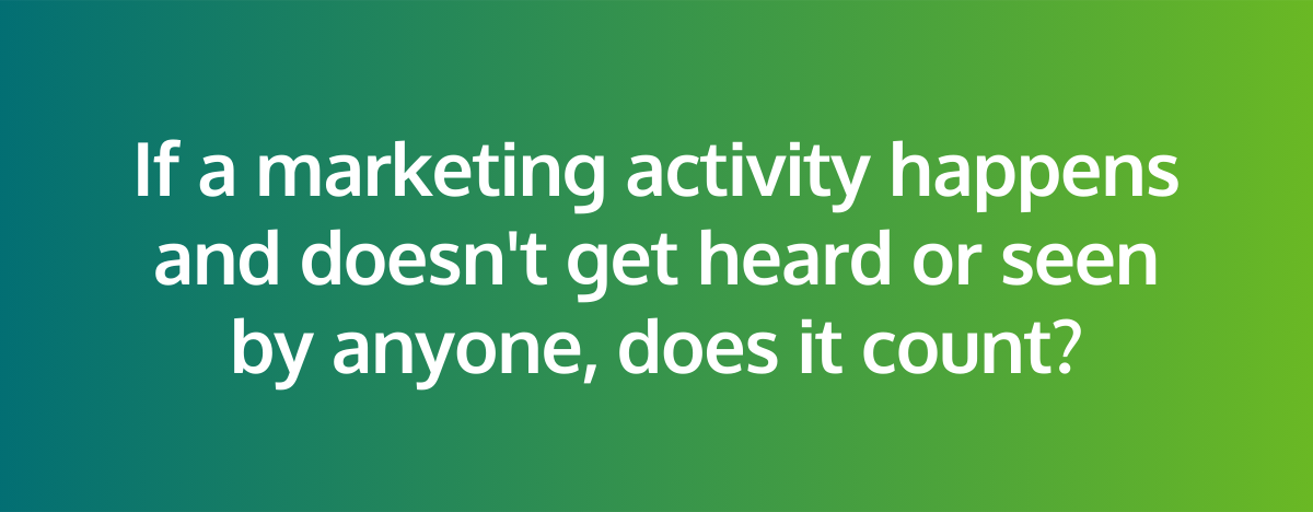 Marketing Activities Question