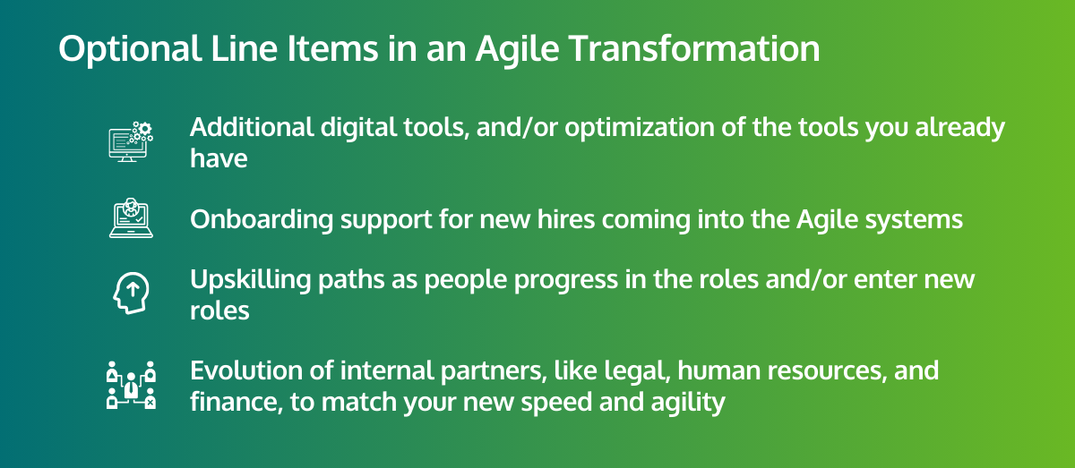 Optional Itemns in an Agile Transformation