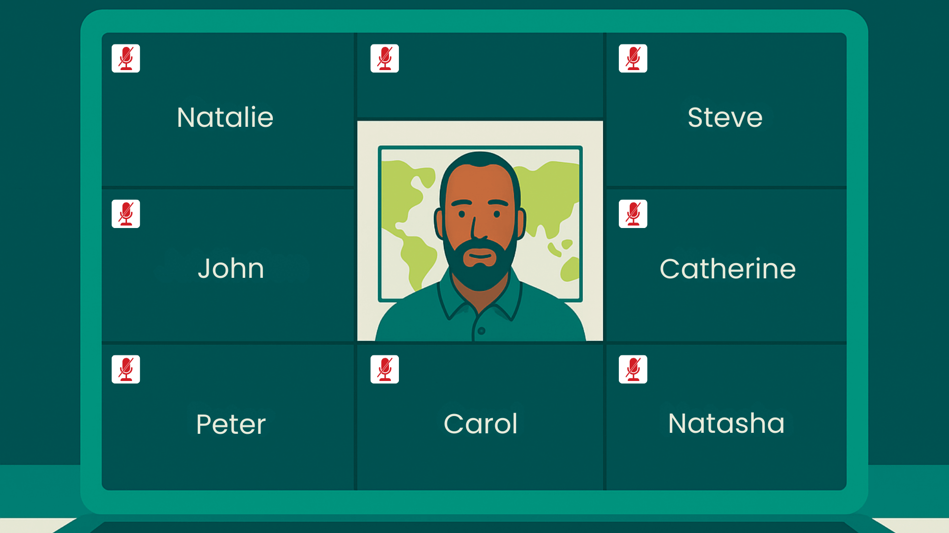 People Check Out After Their Turn During Standup