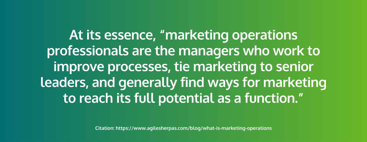Understanding the Role of Marketing Operations
